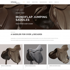Saddler and saddlery shop website design